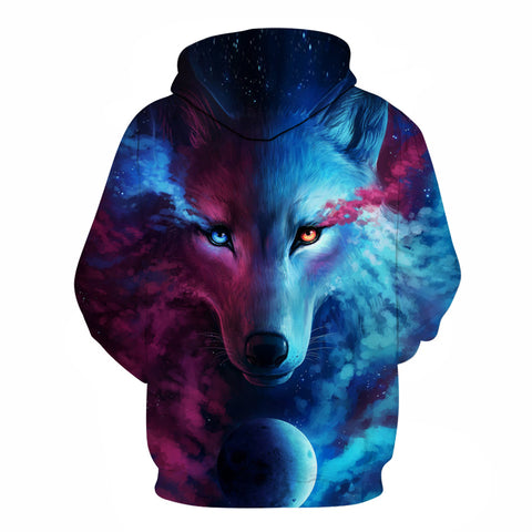 Hot Sale Brand Wolf Printed Hoodies Men 3D