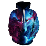 Hot Sale Brand Wolf Printed Hoodies Men 3D