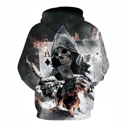 Skull Poker Hoodies Sweatshirts Men/Women 3D