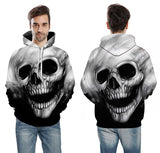 Hot hoody Blue 3D Skull Hoodies Men/Women