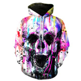 Hot hoody Blue 3D Skull Hoodies Men/Women