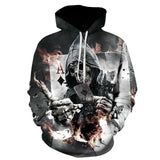 Hot hoody Blue 3D Skull Hoodies Men/Women