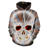 Hot hoody Blue 3D Skull Hoodies Men/Women