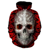 Hot hoody Blue 3D Skull Hoodies Men/Women