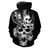 Hot hoody Blue 3D Skull Hoodies Men/Women