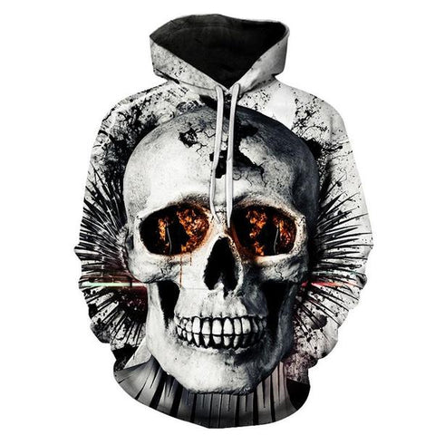 Hot hoody Blue 3D Skull Hoodies Men/Women