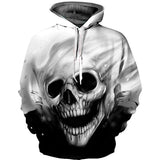 Hot hoody Blue 3D Skull Hoodies Men/Women