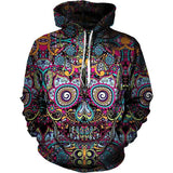 Hot hoody Blue 3D Skull Hoodies Men/Women