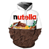 Nutella Pattern Men&Women Hoodies Couples Casual Style 3D