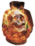 Hot hoody Blue 3D Skull Hoodies Men/Women