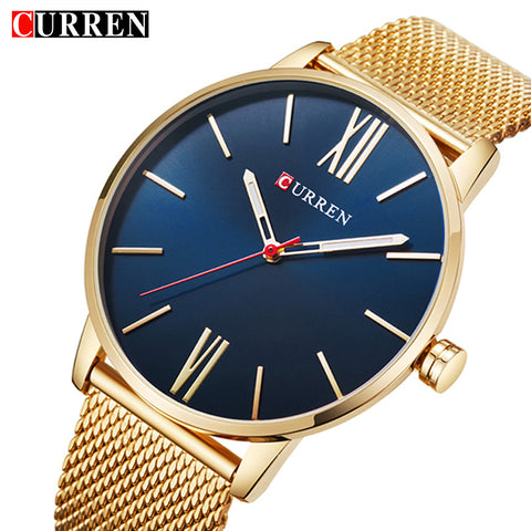 Curren Mens Watches Top Brand Luxury Gold Quartz