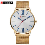 Curren Mens Watches Top Brand Luxury Gold Quartz