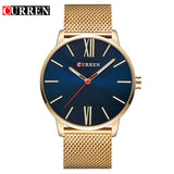 Curren Mens Watches Top Brand Luxury Gold Quartz